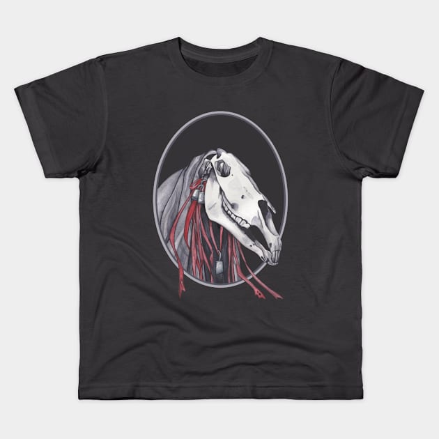 Mari Lwyd - Dark Kids T-Shirt by SaltDream